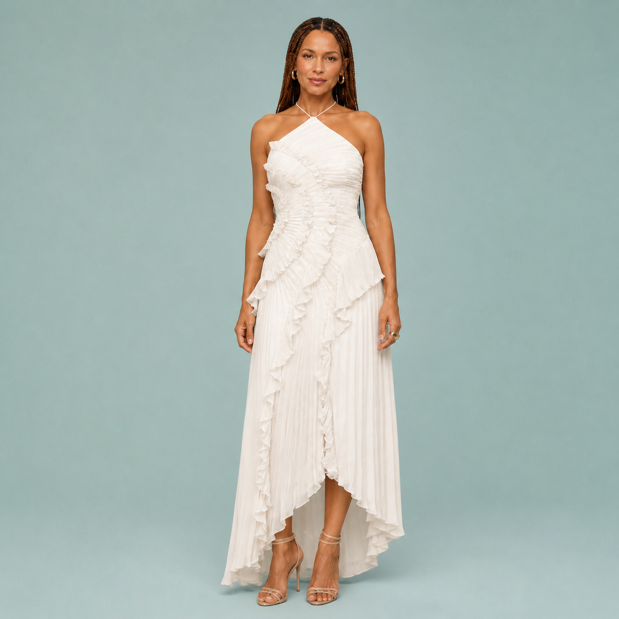 Riviera Pleated Elegance Dress
