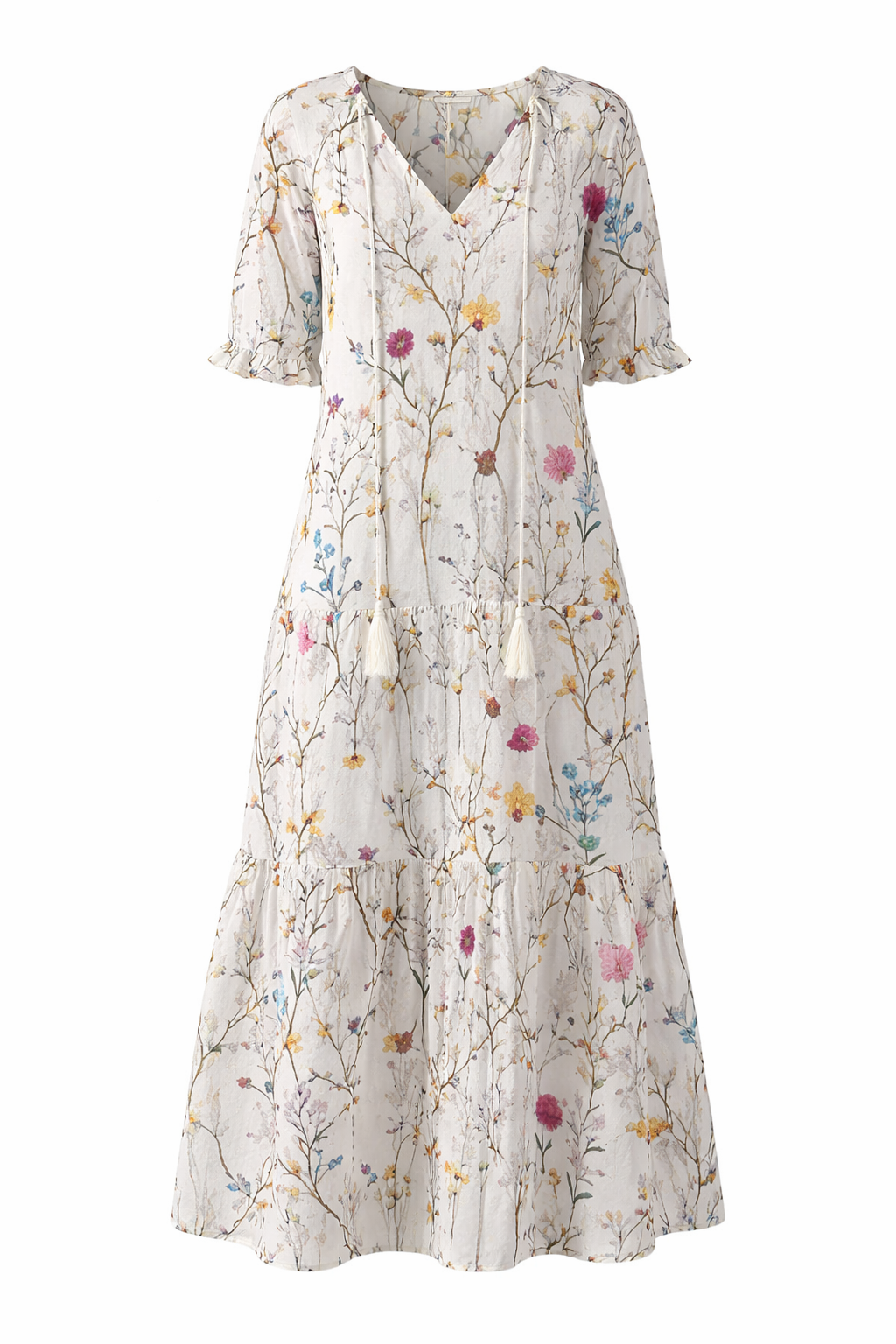 CELESTE | BOHO VINTAGE V-NECK SUMMER DRESS