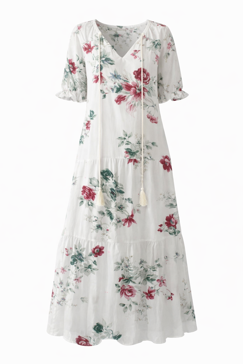 CELESTE | BOHO VINTAGE V-NECK SUMMER DRESS