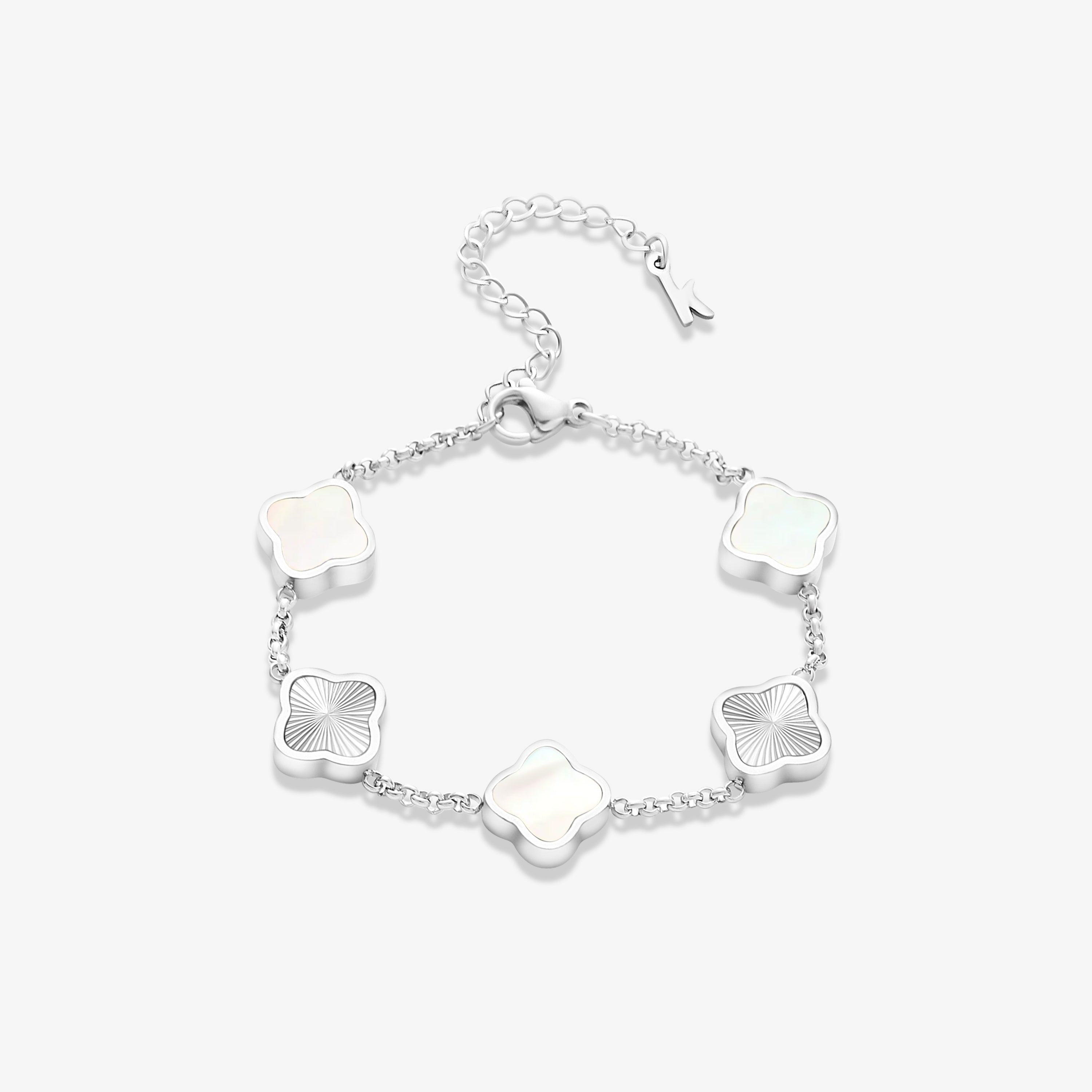 Celine Silver Clover Bracelet