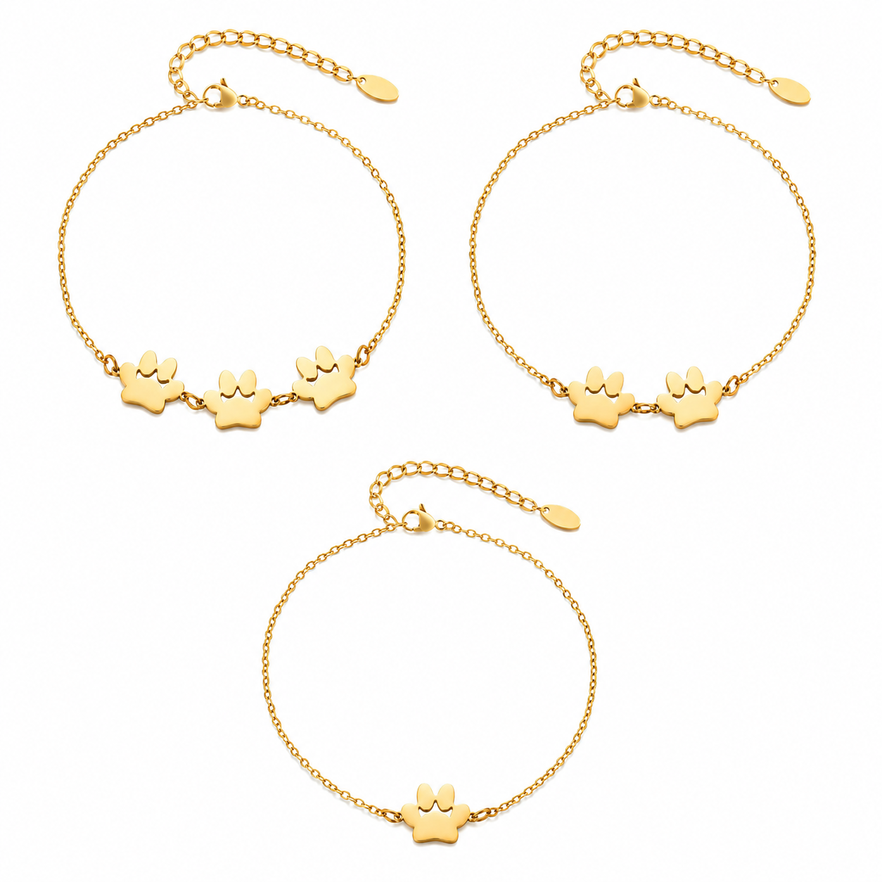 ZUMO | Paw Bracelet — Gold Cat Paw Chain Bracelet