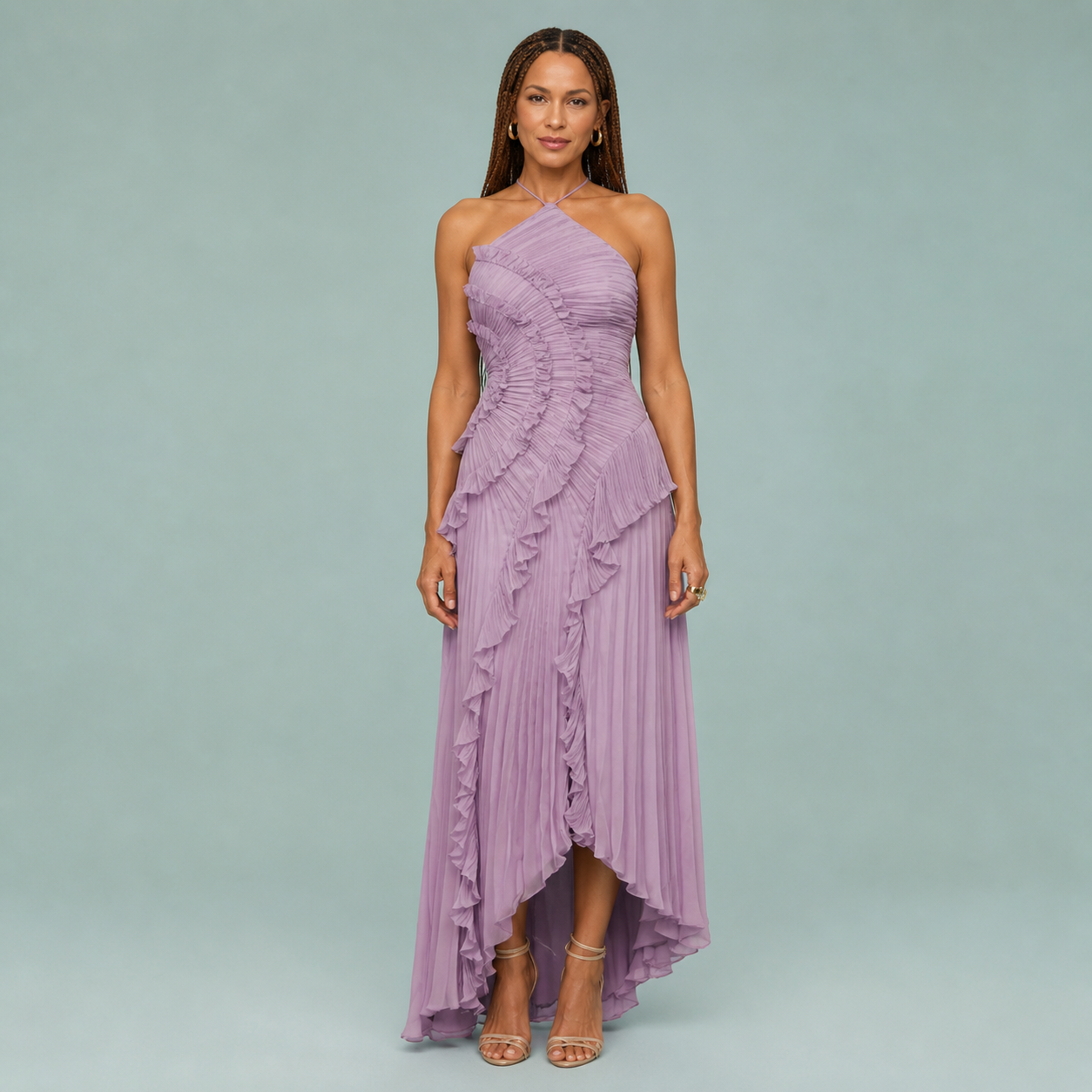 Riviera Pleated Elegance Dress