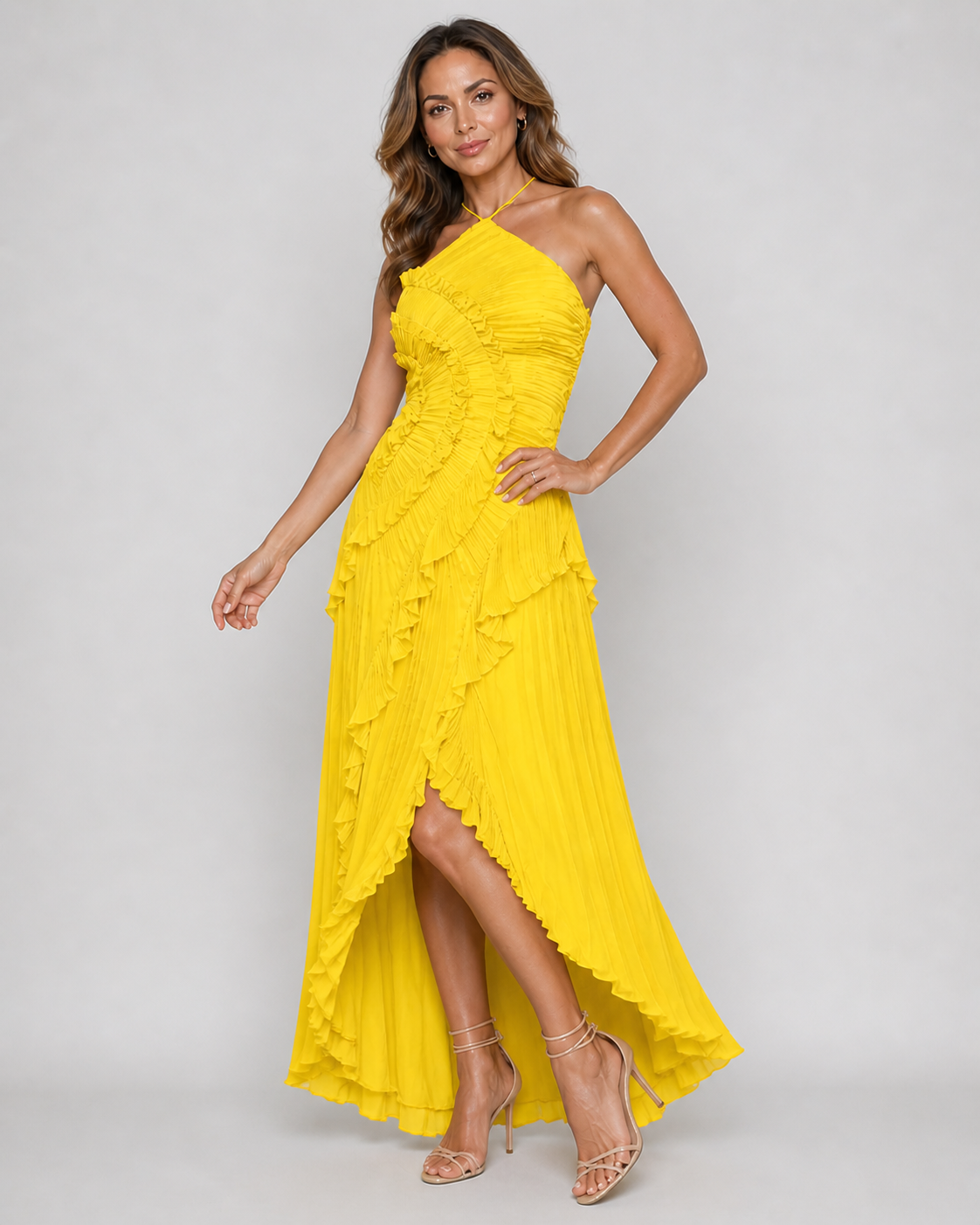 Riviera Pleated Elegance Dress