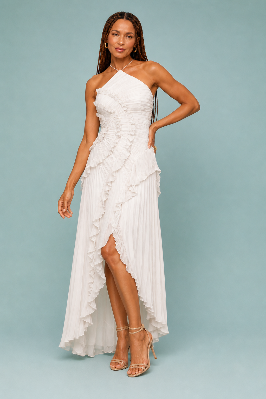 Riviera Pleated Elegance Dress