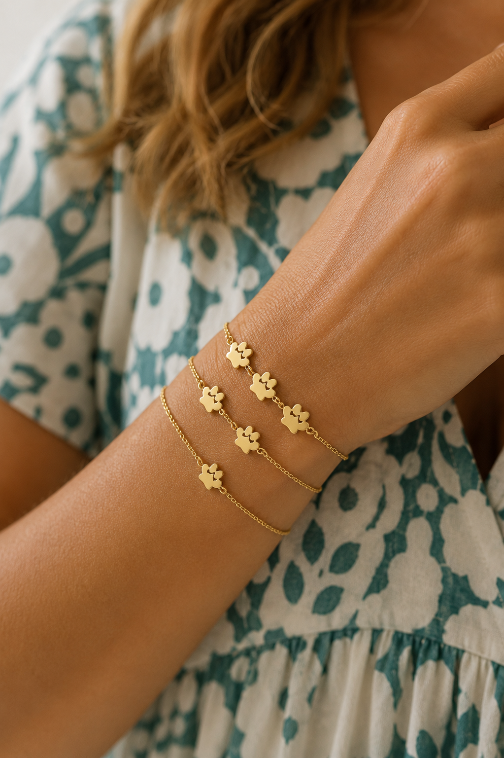 ZUMO | Paw Bracelet — Gold Cat Paw Chain Bracelet