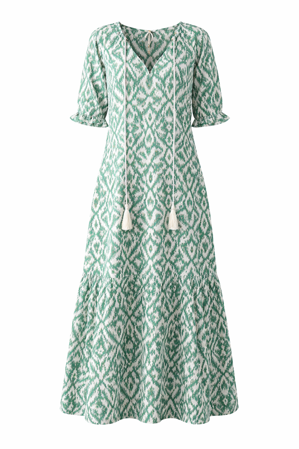 CELESTE | BOHO VINTAGE V-NECK SUMMER DRESS