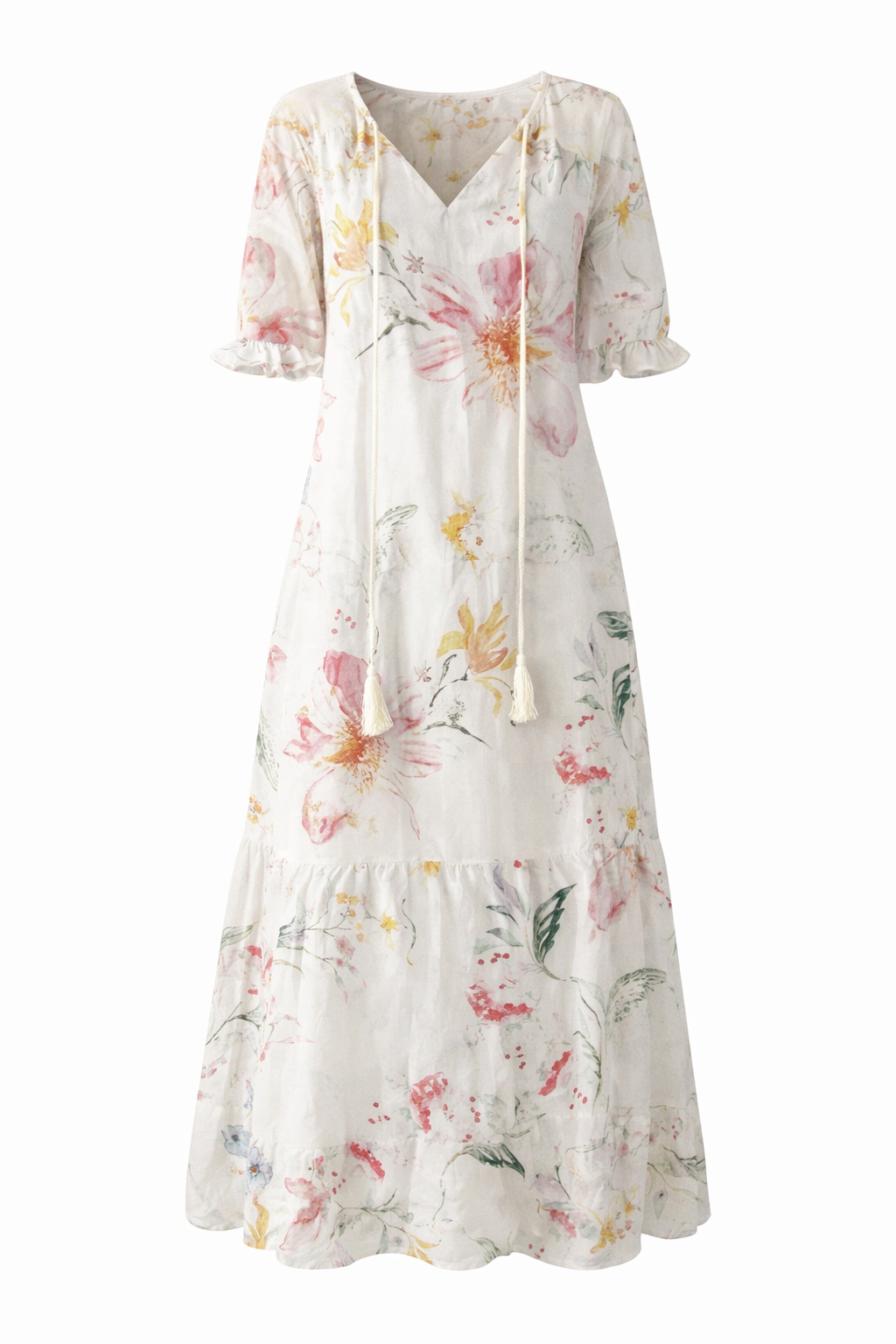 CELESTE | BOHO VINTAGE V-NECK SUMMER DRESS