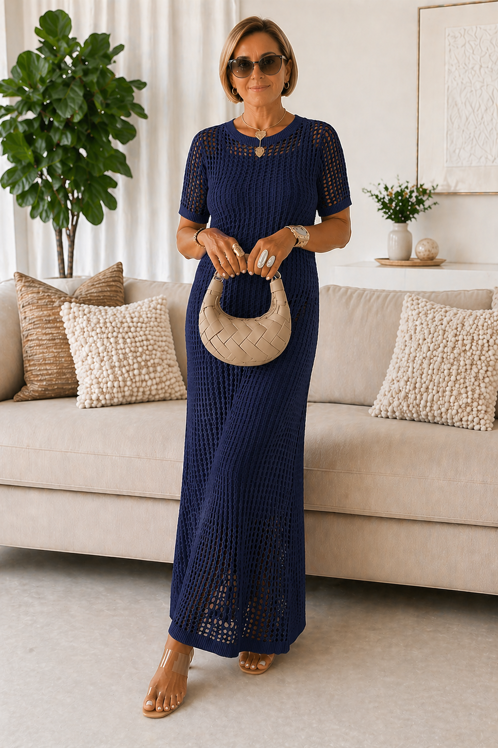 Bethany Cut - Out Long Maxi Dress + Free Inner Dress