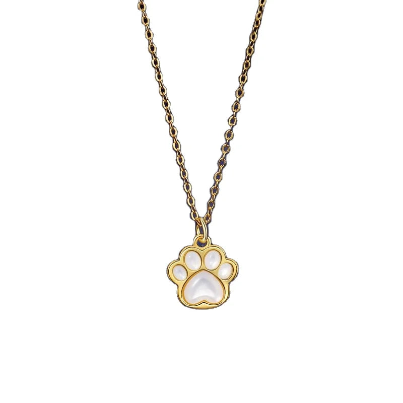 ZUMO | Paw Necklace — Gold, Rose Gold & Silver Cat Paw Pendant Necklace