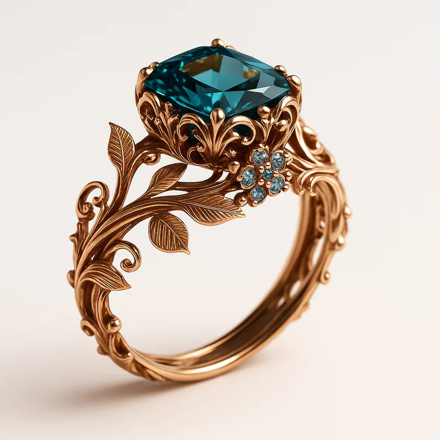 Nature Green Crystal Ring