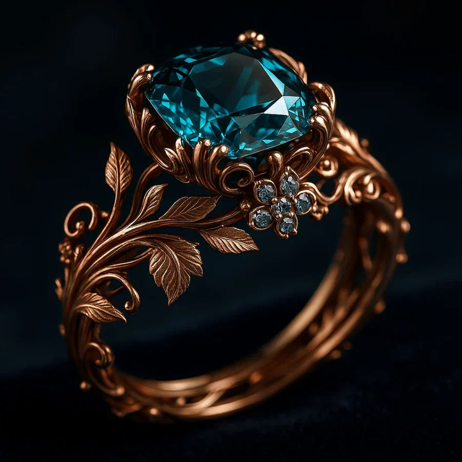 Nature Green Crystal Ring