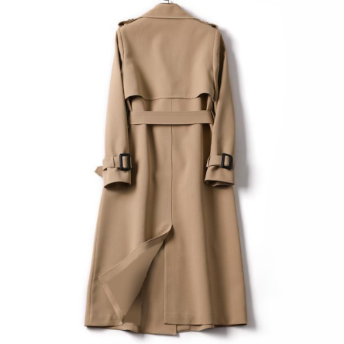 Elegant Double-Breasted Long Coat — Classic Winter Coat for Women