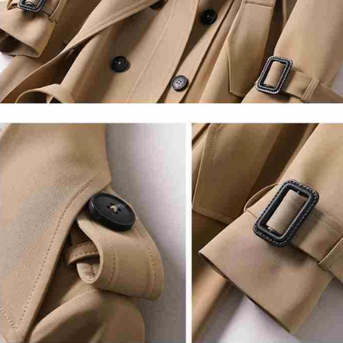 Elegant Double-Breasted Long Coat — Classic Winter Coat for Women